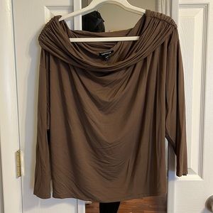 Express cowl neck/ off shoulder top